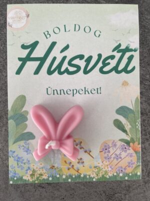 Húsvéti szójaviasz-figurás üdvözlőlap