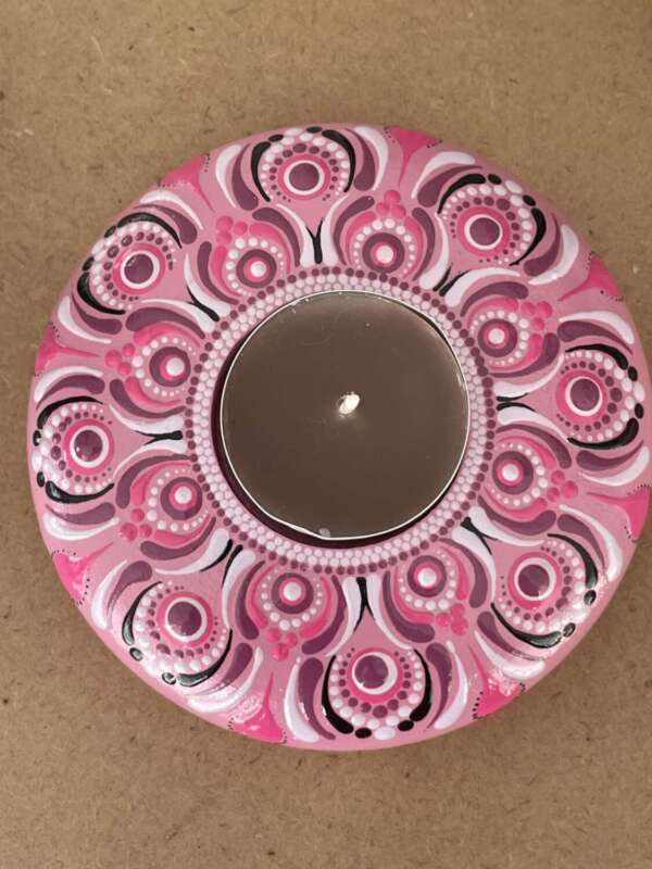 Mandala mécsestartó – fény és harmónia találkozása (nagy) - Image 7
