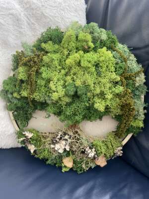 Életfa falidísz izlandi zuzmóból