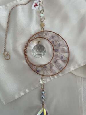 Napfogó - excentrikus keretekkel, ametiszt ásvánnyokkal