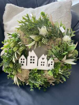 Ajtódísz - zöld környezetben