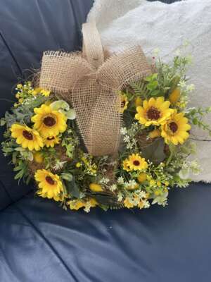 Ajtódísz - napraforgóvarázs