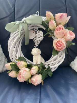 Ajtódísz - otthon melegét őrző kutyus