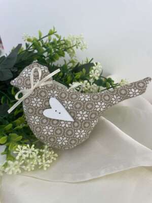 Énekesmadár - barna virágos