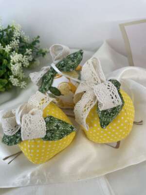 Citrom alakú függő dísz