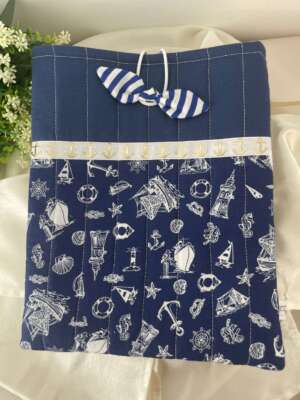 Könyvtartó - kék-fehér