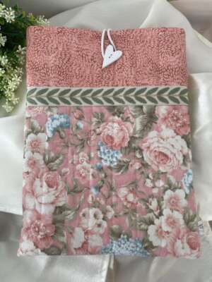 Könyvtartó - rózsaszín virágos