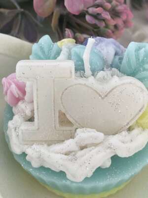 Csillogó szeretet – Habos muffin szójagyertya