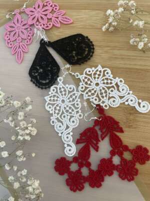 Elegáns csipke fülbevalók