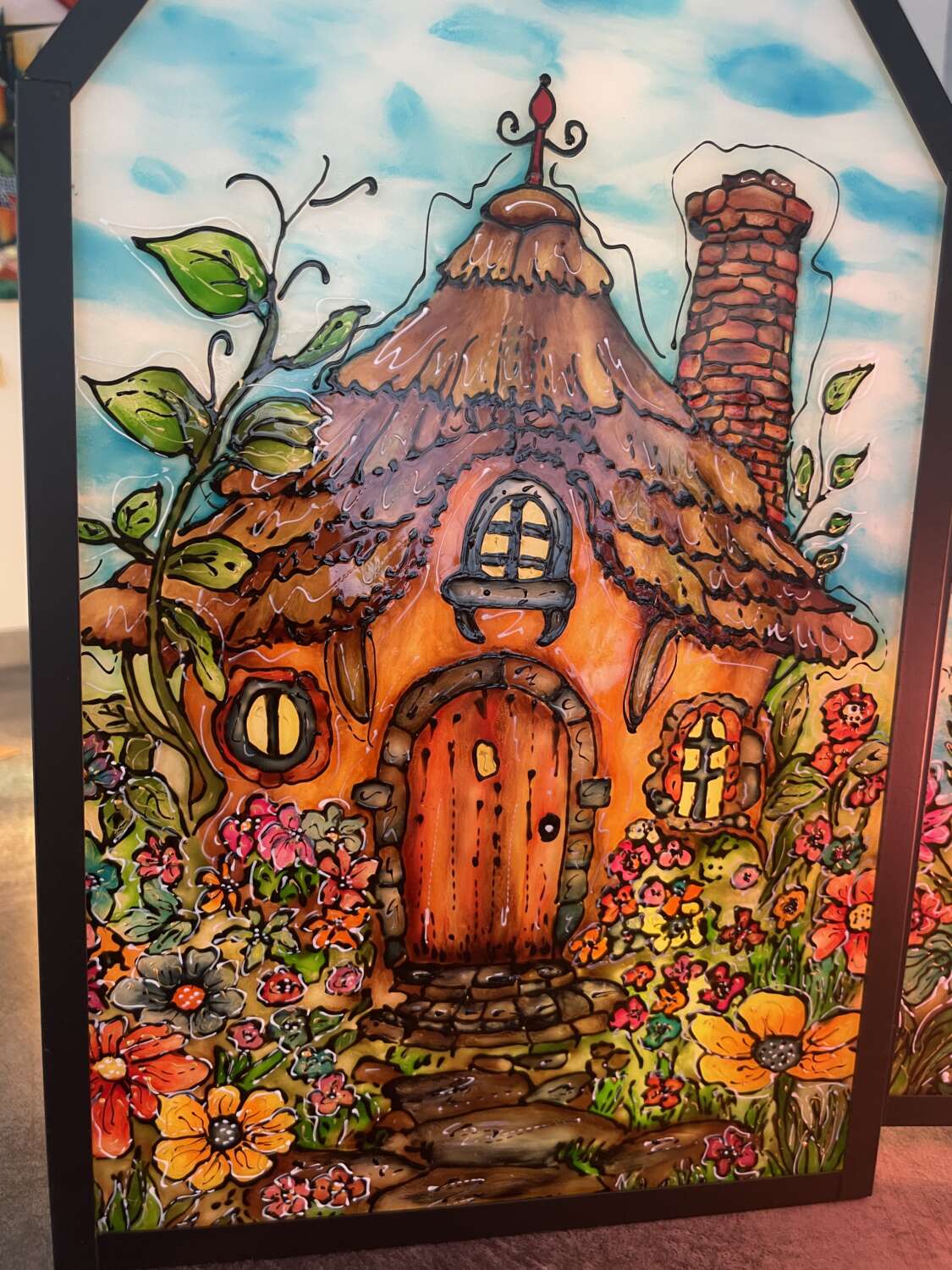 „Manólak” – kézzel festett, nagyméretű lámpás - Image 2