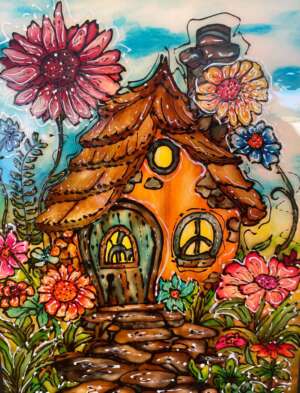 „Manólak” – kézzel festett, nagyméretű lámpás