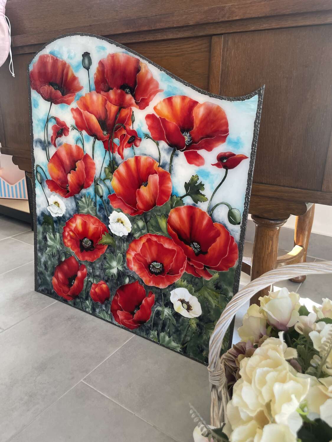 „Törékeny örökkévalóság” – Jegyhelyes festmény pipacsmezővel - Image 3