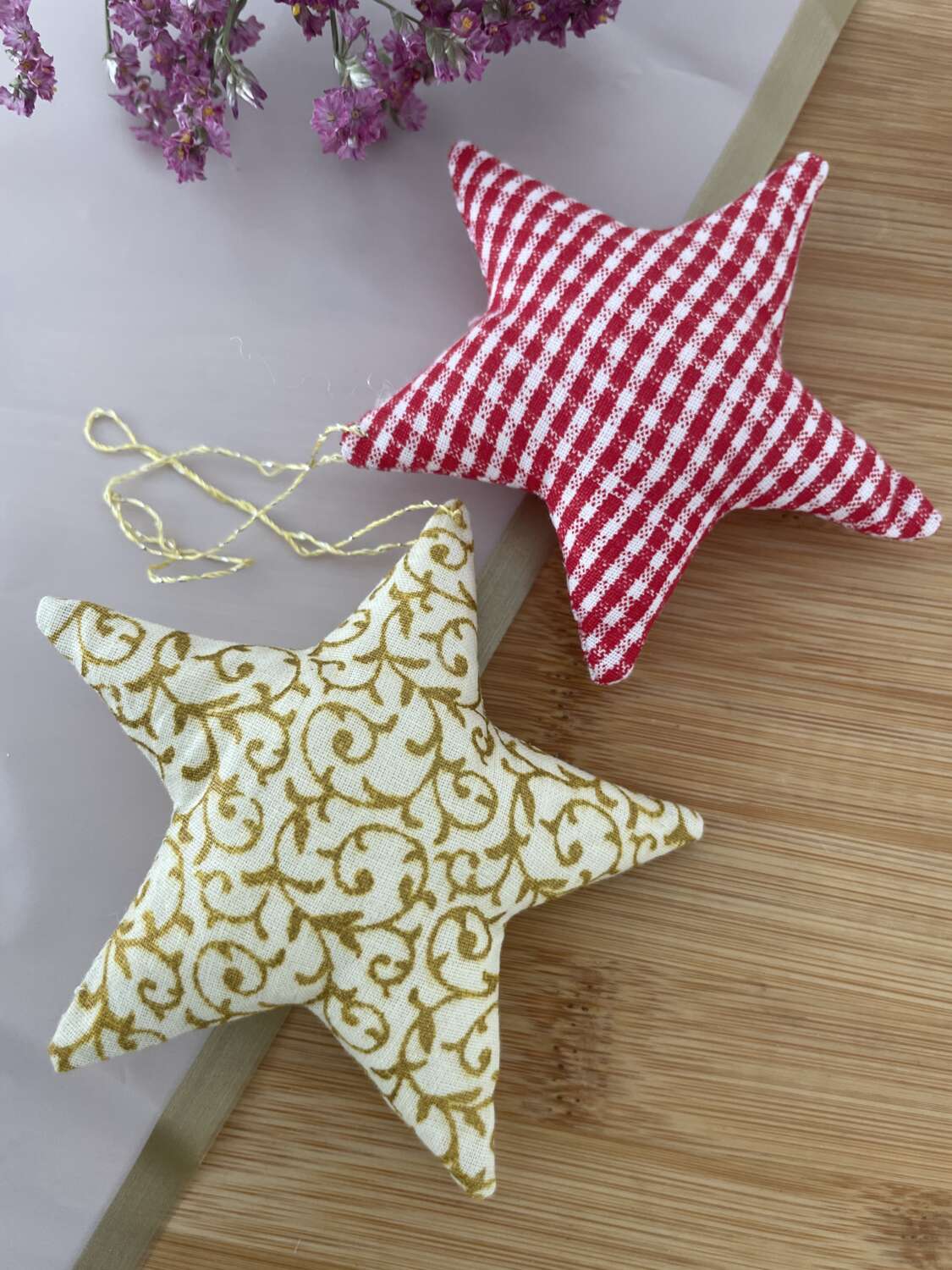 12 db-os textil karácsonyfadísz szett - Image 2