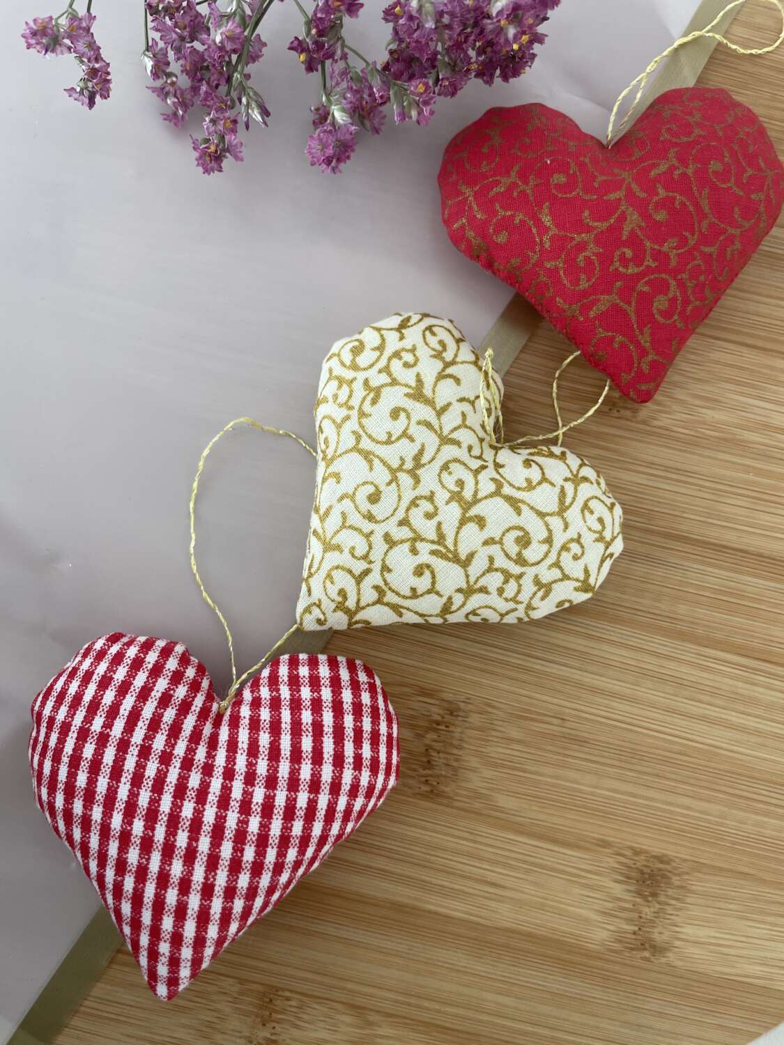 12 db-os textil karácsonyfadísz szett