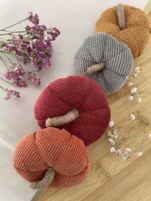 Textil tökdekoráció – 4 db-os szett