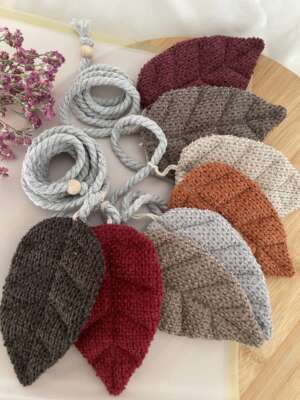 Őszi levélfüzér – 8 db-os dekoráció