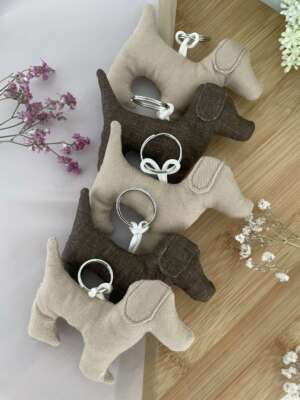 Hosszúfülű kutyás kulcstartó